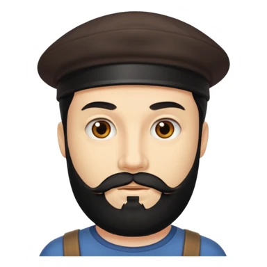 Hombre blanco con barba negra sticker