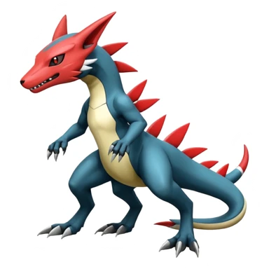 Shiny Cool Futuristic Smooth Salandit-Zeraora-Lombax-Sergal-Zangoose-Cyclizar-Genesect-Pokémon, full body sticker