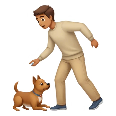 Person farting at their dog sticker