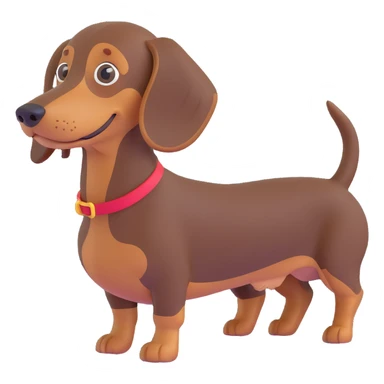brown dachshund sticker