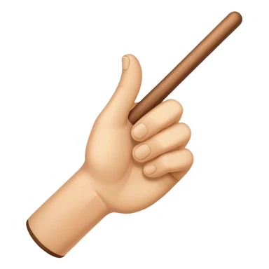 Hand holding Woodstick pointing sticker