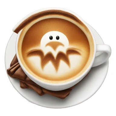 cappuccino with turkey design sticker