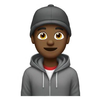 Black guy wearing Ohio state hat and hoodie  sticker