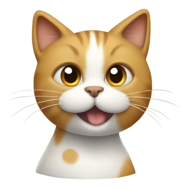 A cat with a question mark on top of the head sticker