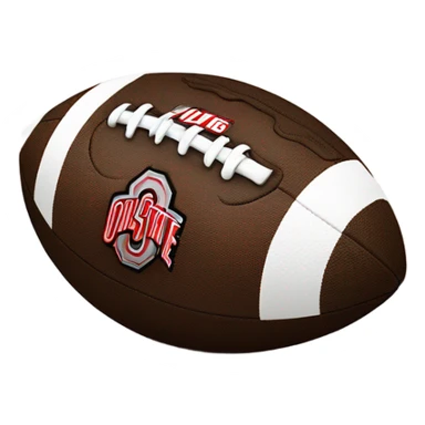 Football with Ohio State on it sticker
