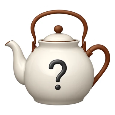 teapot emoji with question mark in the handle sticker