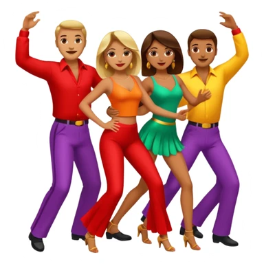 salsa women & men dance  sticker