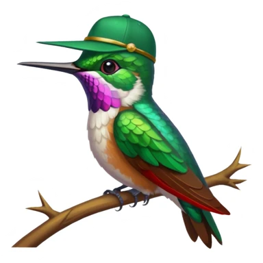 Un colibri con birrete sticker