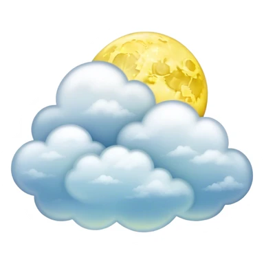 Yellow Moonlight and clouds with beautiful finish  sticker