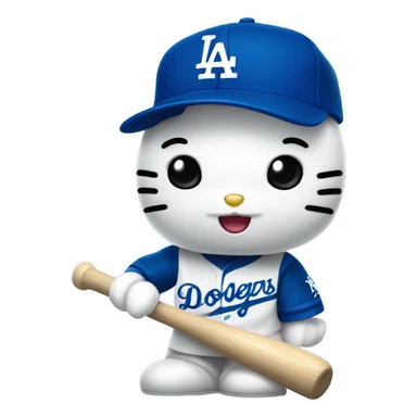 Los Angeles Dodgers hello Kitty sticker
