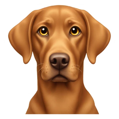 Red Labrador with little white spot on chest with mallard duck sticker