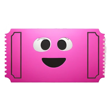 Pink movie ticket sticker