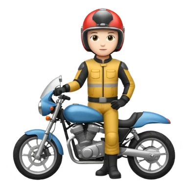 motorcycle human with helmet full body sticker