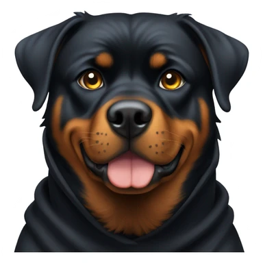 Rottweiler with hodie sticker