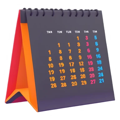 calendar with TODAY marked in bright colors sticker