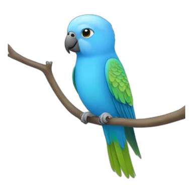 blue parakeet sticker