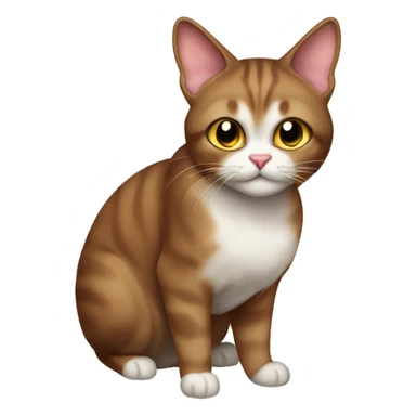 fold-eared brown cat sticker
