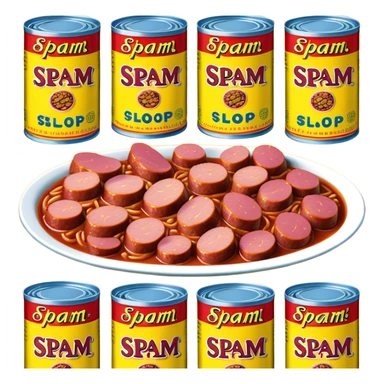 pop art SPAM meat slop advertisement warhol landscape  sticker