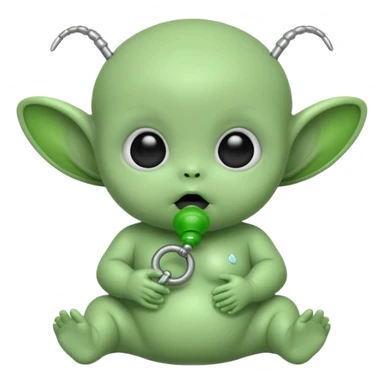 Alien baby with antenna pacifier





 sticker