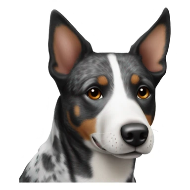 Black and White Australian Cattle Dog with no brown or orange sticker