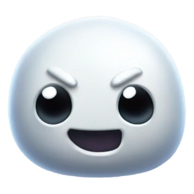 Small white Fortnite sprite ghost squishy with two small arms and legs sticker