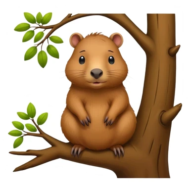 Capybara in a tree sticker