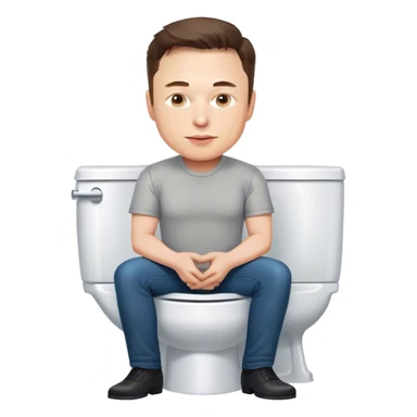 Elon musk on the toilet sticker