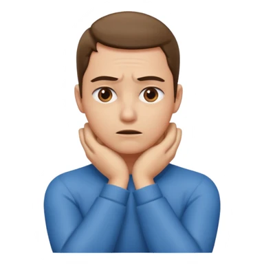 Arms crossed grabbing neck upset eye twitching sticker