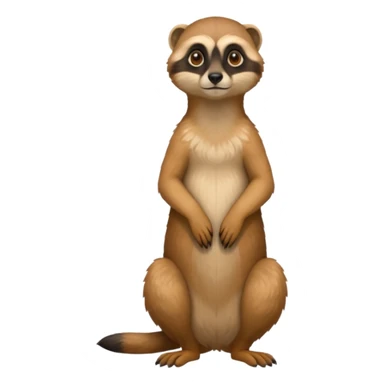 a suricate sitanding up, no background sticker