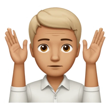 man say "NO" with his hands crosswise sticker