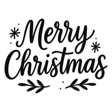 Merry christmas text, remove background sticker