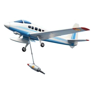 An icon featuring a remote-controlled model airplane soaring through the sky, with a detailed transmitter in the foreground. The sky is clear with motion lines showing flight. Transparent background emphasizes the precision, creativity, and joy of aeromodelling as a sport. sticker