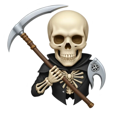 skull scythe sticker