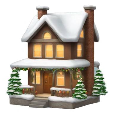 cozy christmas house sticker