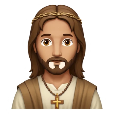 Jésus avec un collier avec une croix sticker