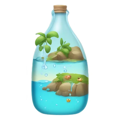 chat qui boit de l'eau avec un bouteille sticker