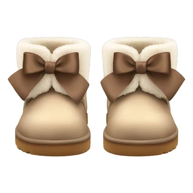 UGG slippers with bows sticker