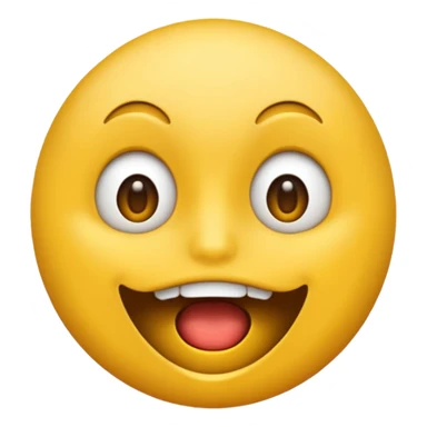a face with a large opened mouth in emoji of whatsapp style (yellow) sticker