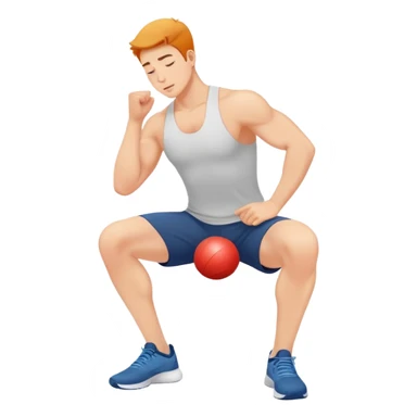 person exercising with good pain, optimal workout sticker