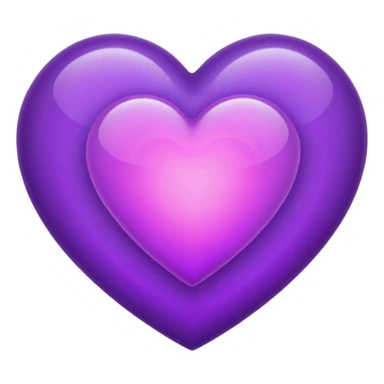purple heart with a soft glow sticker