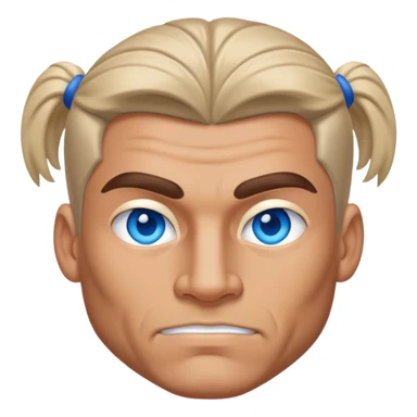 Un homme brin, sans barbe, aux yeux bleus, avec une coupe de cheveux, avec une raie au milieu, qui sait sépare les cheveux en deux, et très musclé sticker