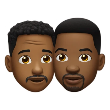 will smith and chris rock kissing sticker