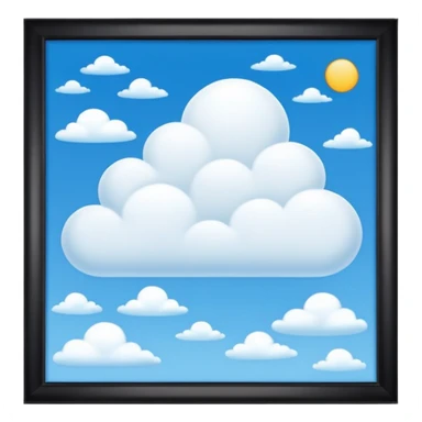 background with a happy blue sky with a few white clouds from a distance sticker