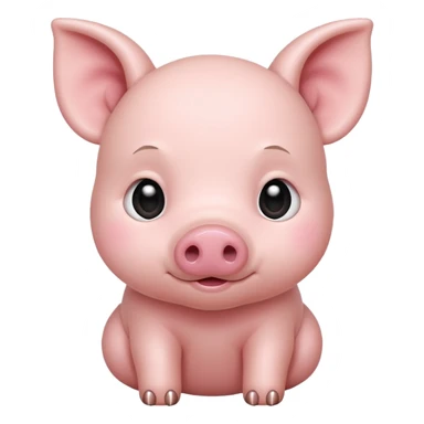 white baby pig sticker