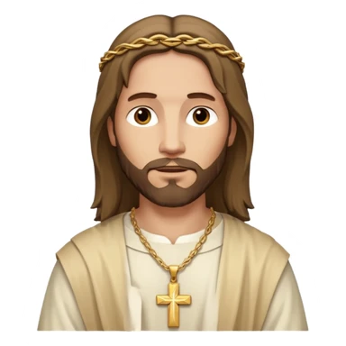 Jesus avec un collier avec une croix sticker