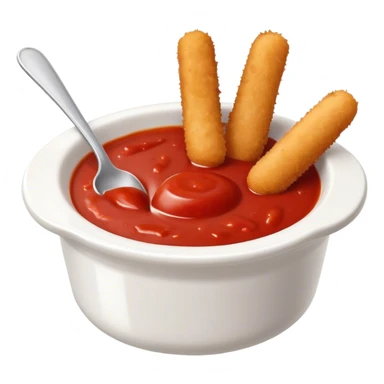 Plate of Mozzarella sticks with red marinara sauce in a small ramekin sticker