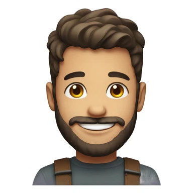 smiling boy with beard portrait sticker