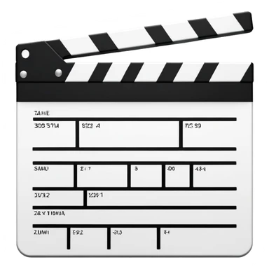 ultra minimal clapperboard, only 5-6 lines total, pure geometric abstraction, absolute minimalism sticker