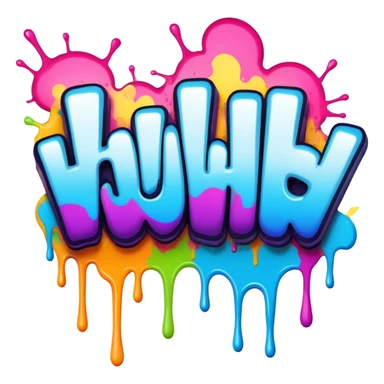 Graffiti the word huhh sticker