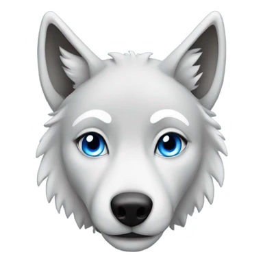 female wolf with blue eyes sticker